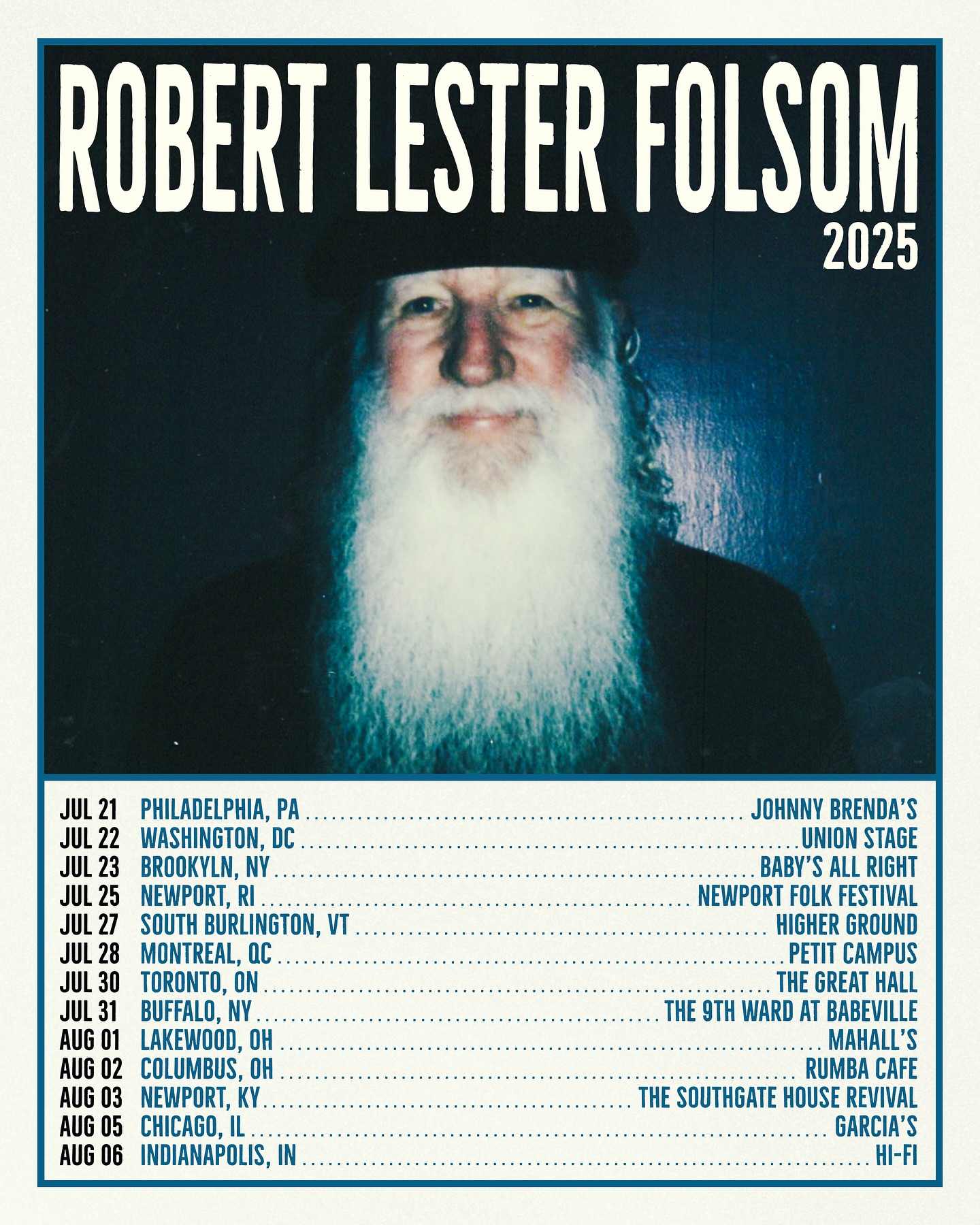 Robert Lester Folsom Tour Poster 2025